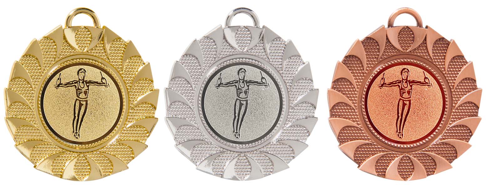 M029 Medaille goud-zilver-brons Ø 50 mm compleet